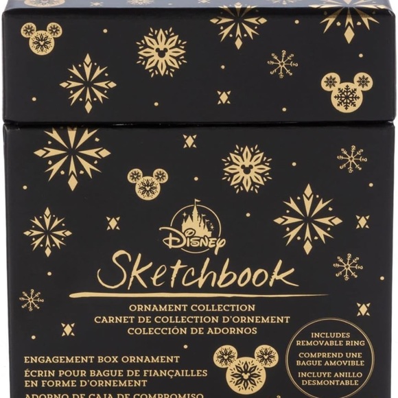 2022 Disney Parks Sketchbook Ornament Engagement Box Mickey & Minnie Mouse Set - Picture 2 of 8